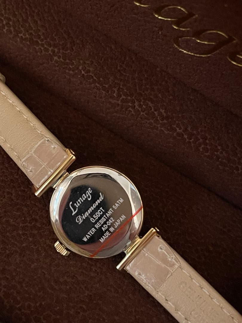 稼働品 ルナージュ　ダイヤモンド0.50CT 腕時計　旭ダイヤモンド　保証書付き