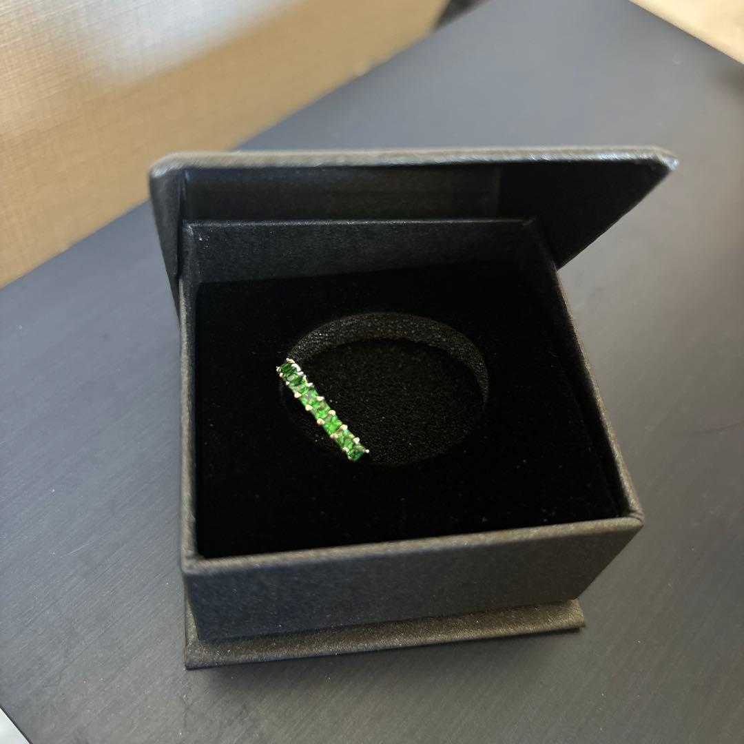 PT950 ツァボライト リングTS 約0.50ct