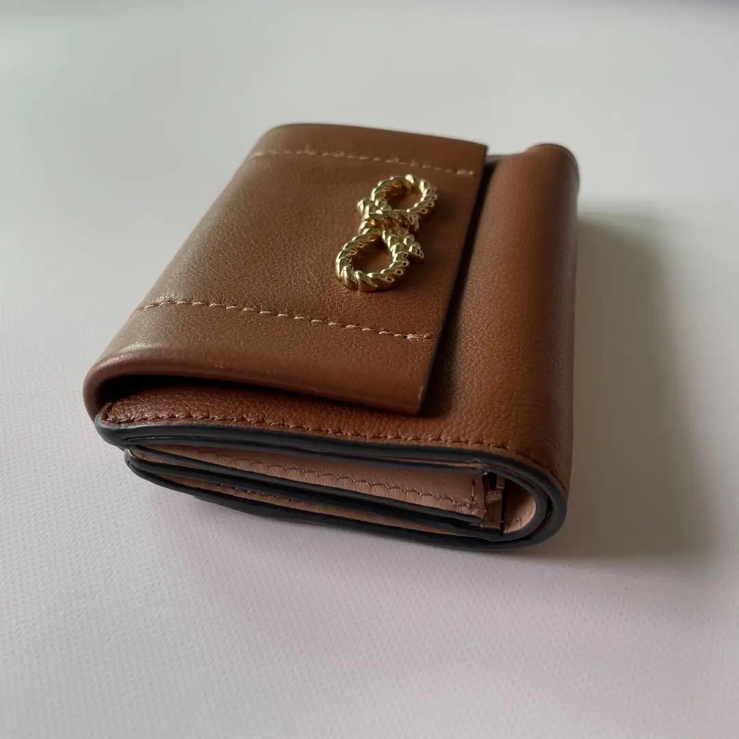 【専用】ANYA HINDMARCH ブラウン 三つ折り財布　ロープリボン