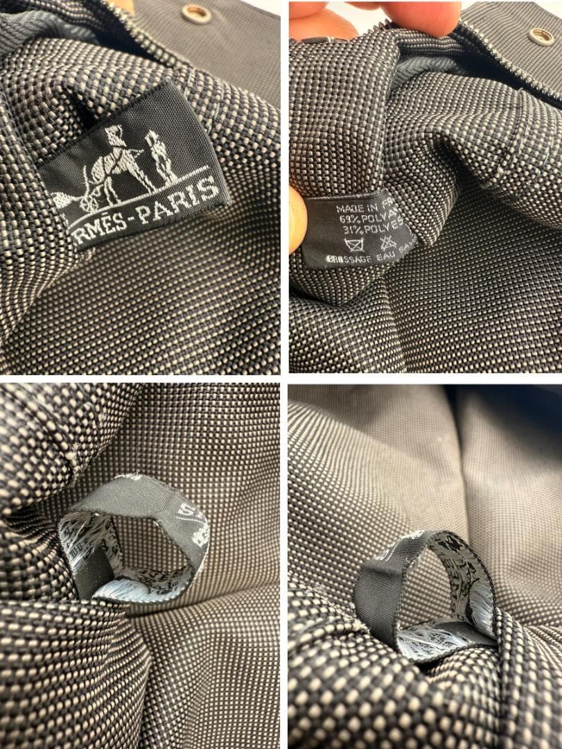 【美品】エルメス エールライン MM トートバッグ グレー