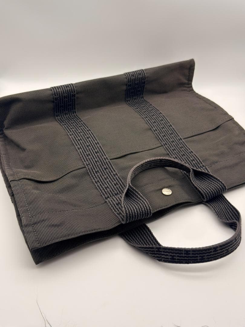 【美品】エルメス エールライン MM トートバッグ グレー