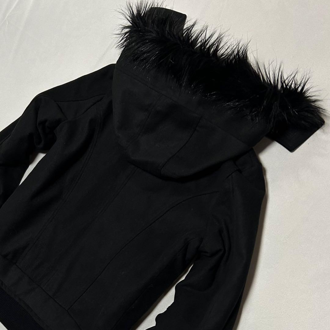 00s ナポレオンジャケット ファー フーディ お兄系 モードロック y2k