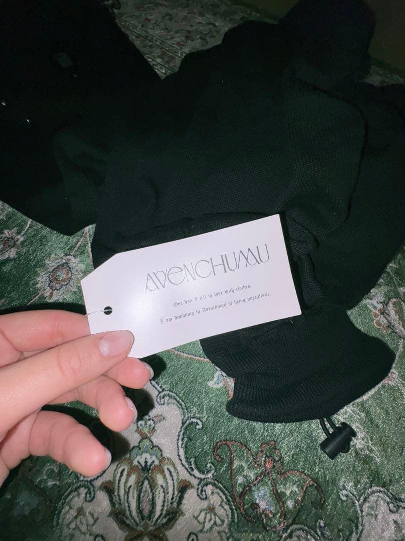 【タグ付き】AVENCHUMU×DimMoire 黒 レッグウォーマー