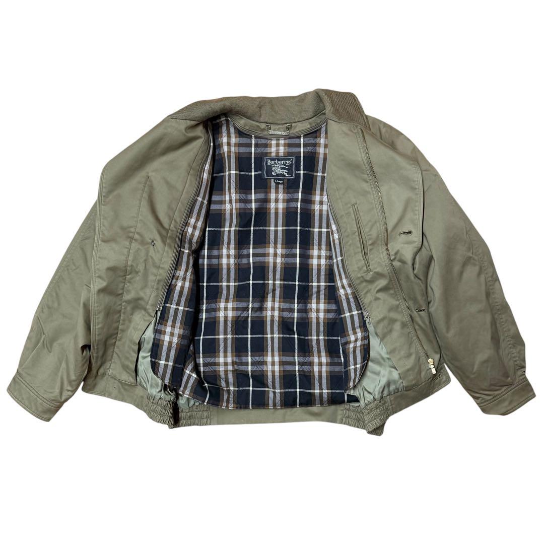 80s ライナー付 バーバリー ショールカラー 中綿 ジャケット ヘチマ襟