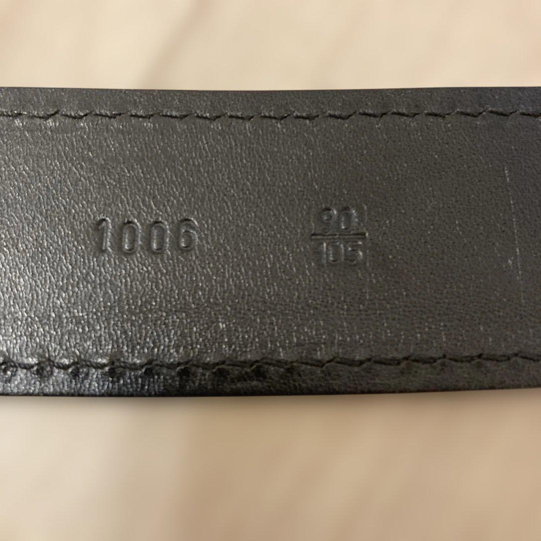 Dior Homme Dバックルブラックレザーベルト