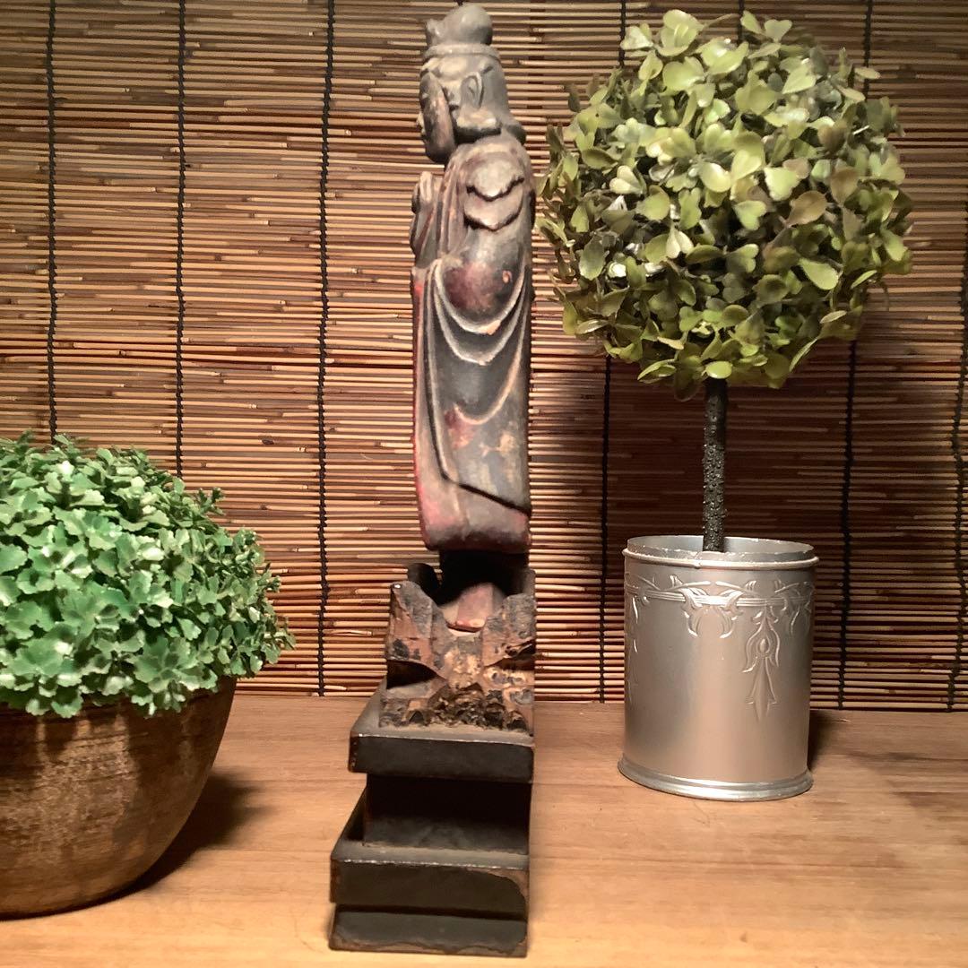 室町期「夜叉・鬼子母神」鬼子母神信仰・訶梨帝母・外護神・木彫彩色