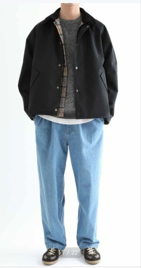 Barbour トランスポート　リバーシブルブルゾン ノンワックス　ネイビー40