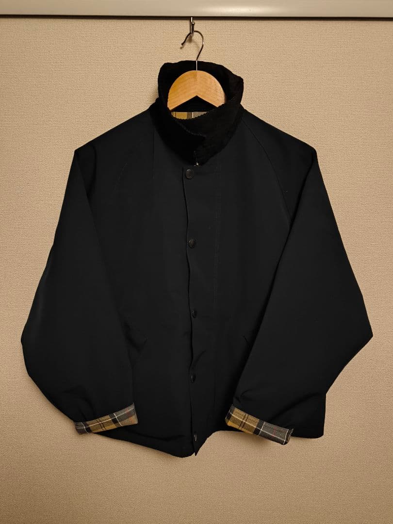 Barbour トランスポート　リバーシブルブルゾン ノンワックス　ネイビー40
