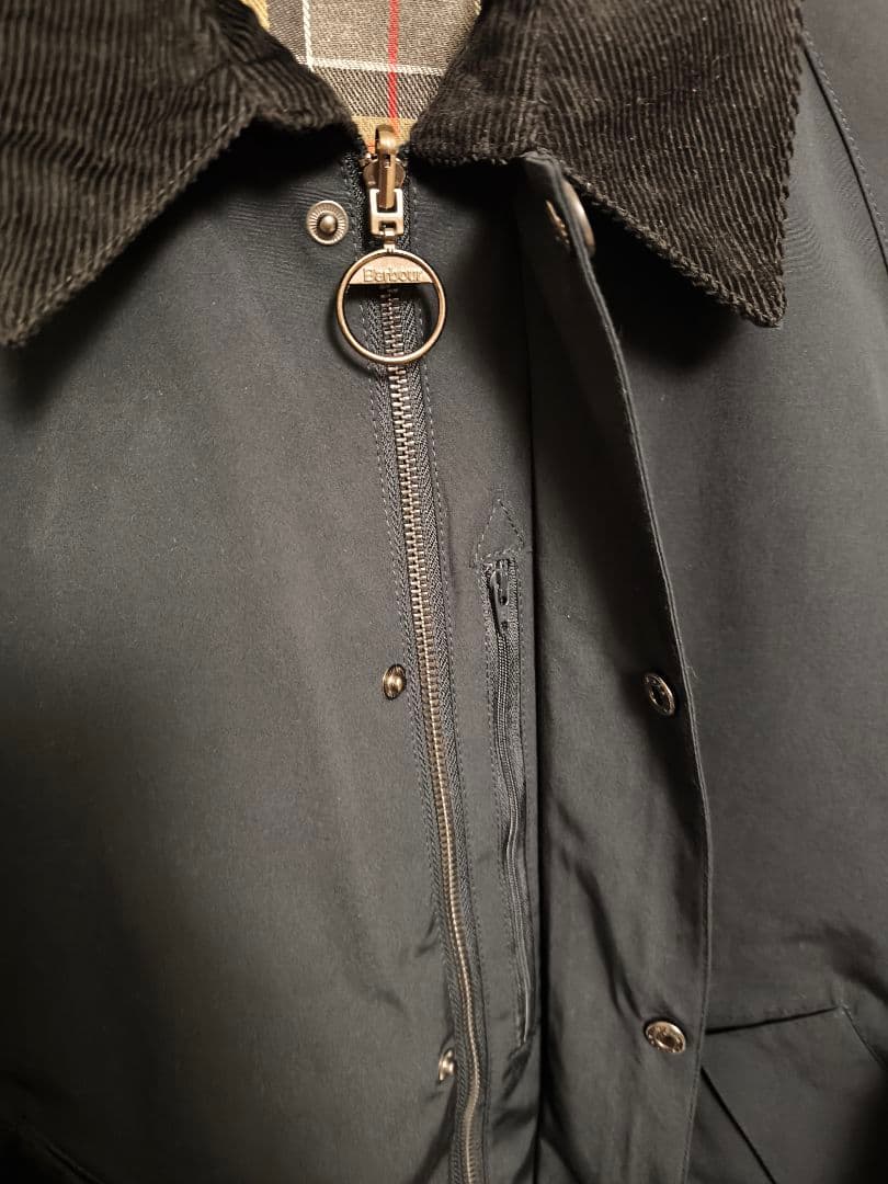 Barbour トランスポート　リバーシブルブルゾン ノンワックス　ネイビー40