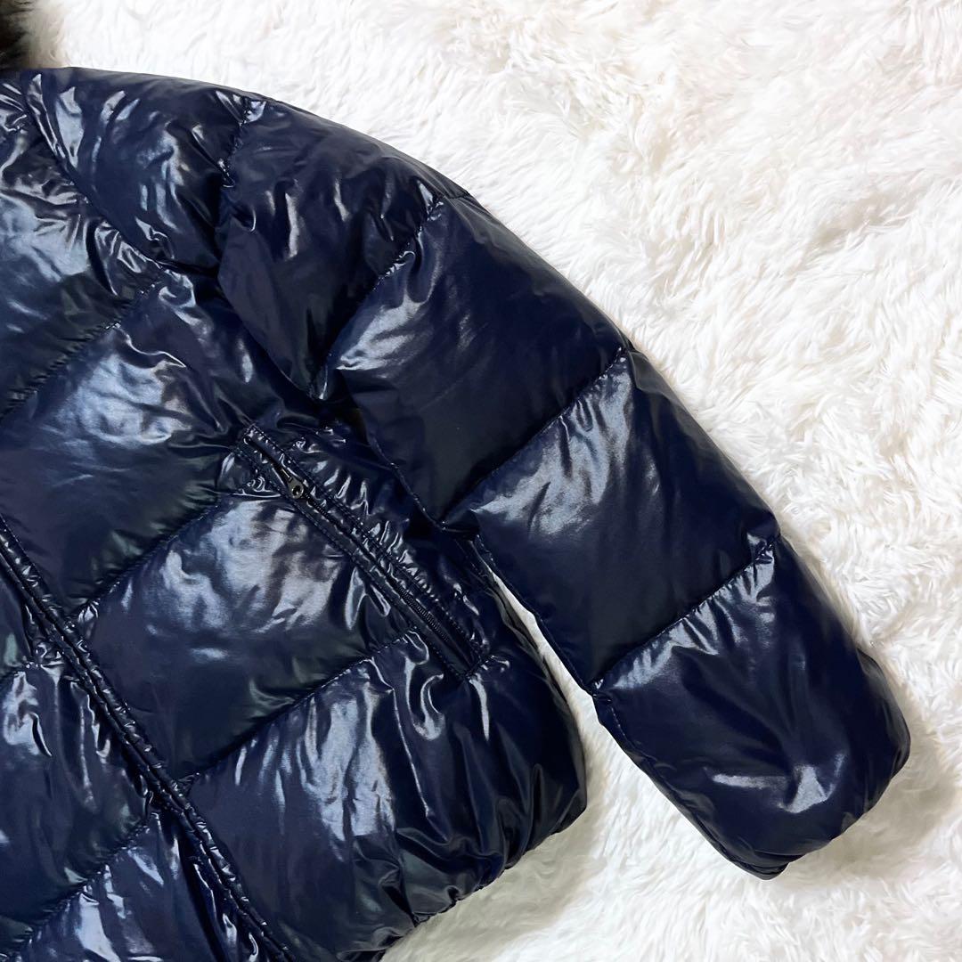 【美品】DUVETICA アダラ ラクーンファー ダウンジャケット 36 紺