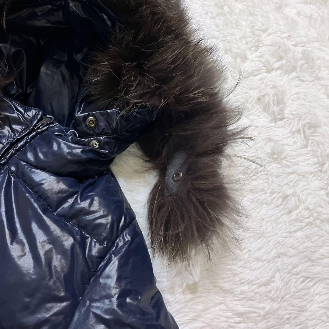 【美品】DUVETICA アダラ ラクーンファー ダウンジャケット 36 紺