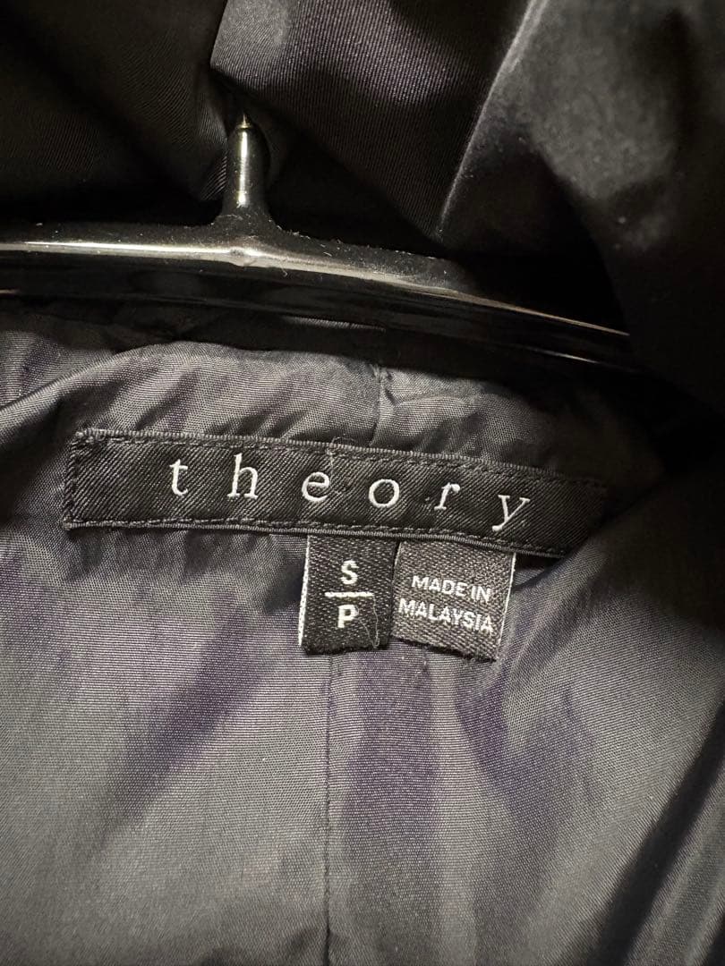 theory 黒 ロングダウンジャケット S