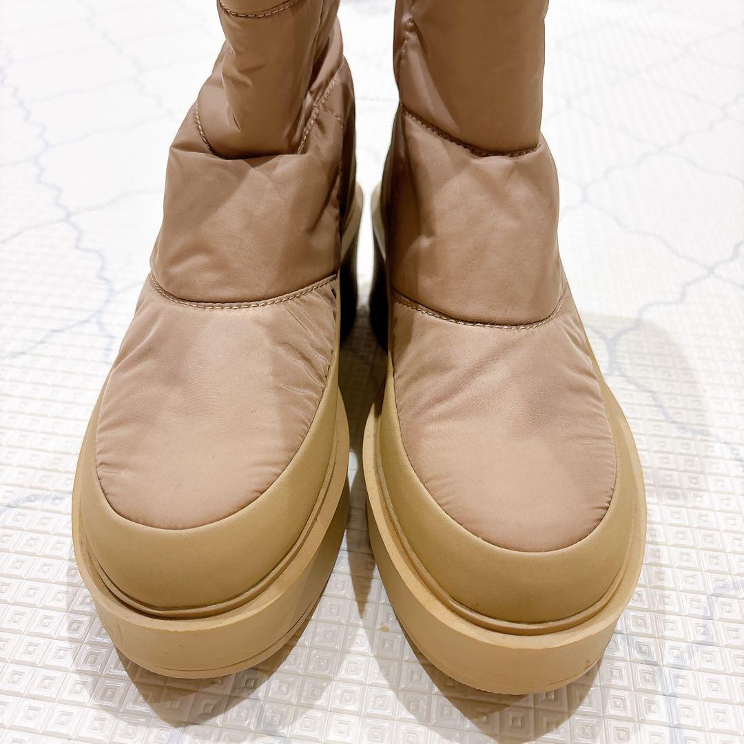 新品未使用　ノースフェイス　カルミア ヌプシ　ブーツ　ベージュ ヒール　24cm