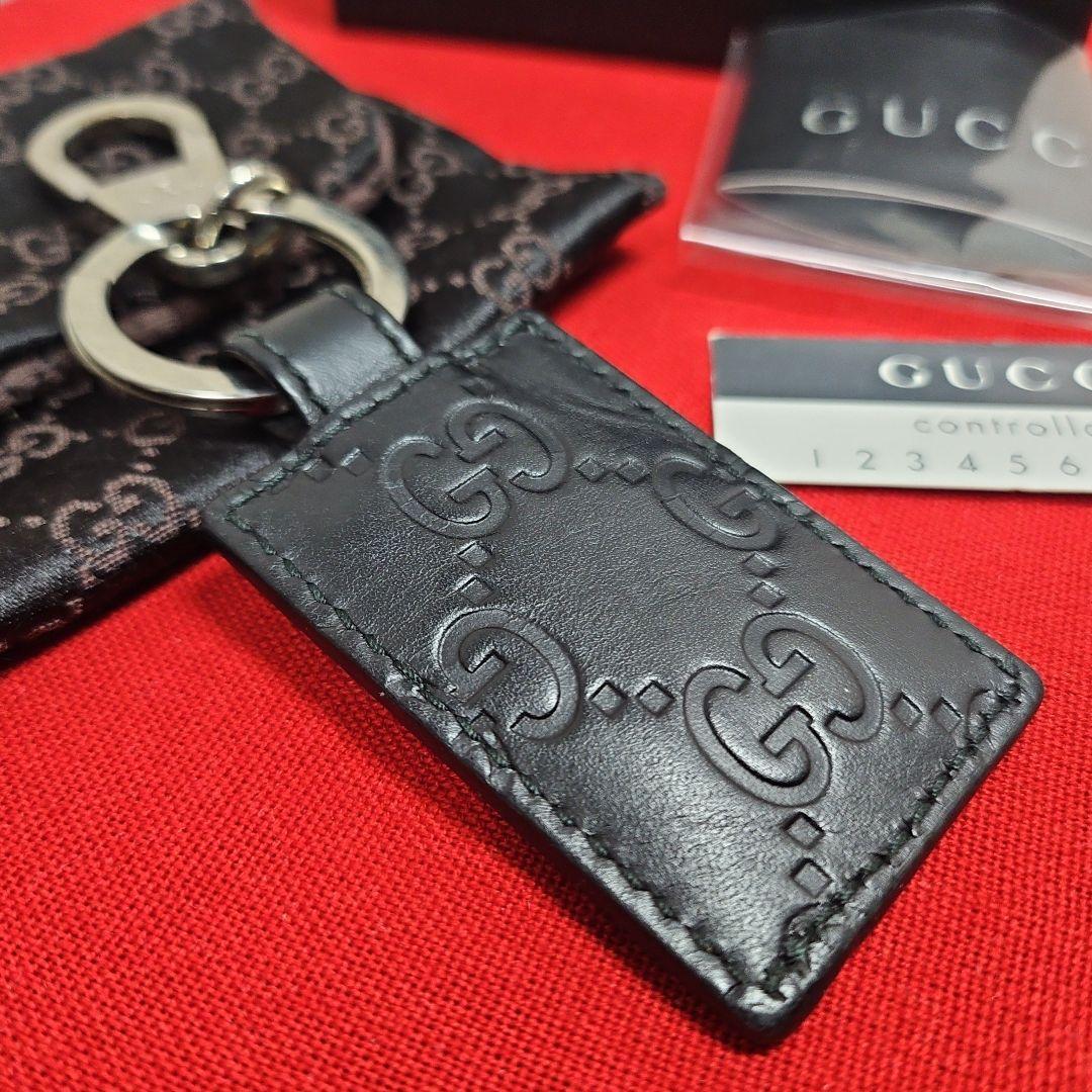 美品 GUCCI キーリング キーホルダー ドリアン GGシマ シルバー金具