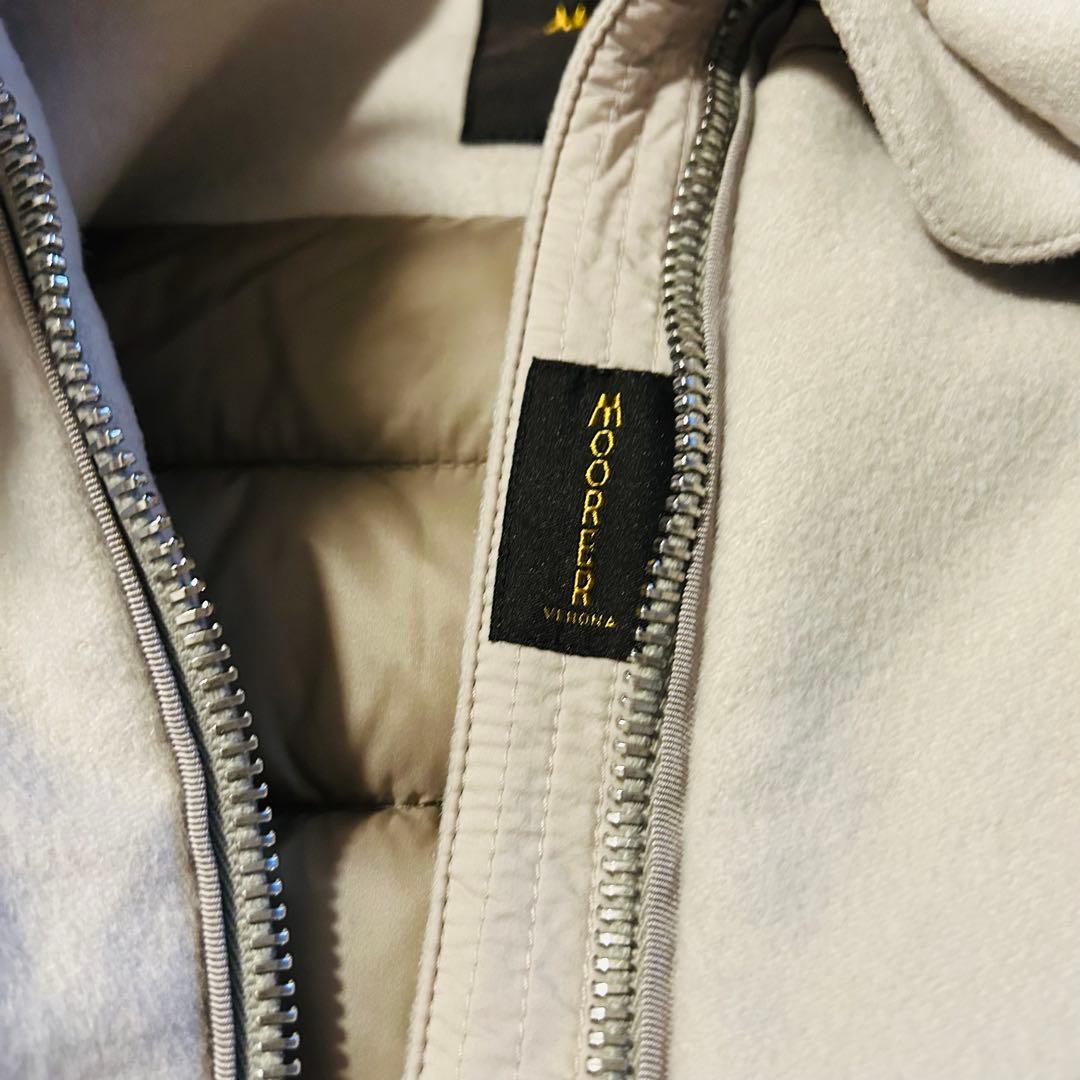 Moorer ベージュ ダウンジャケット　ミドル丈　美品　ムーレー