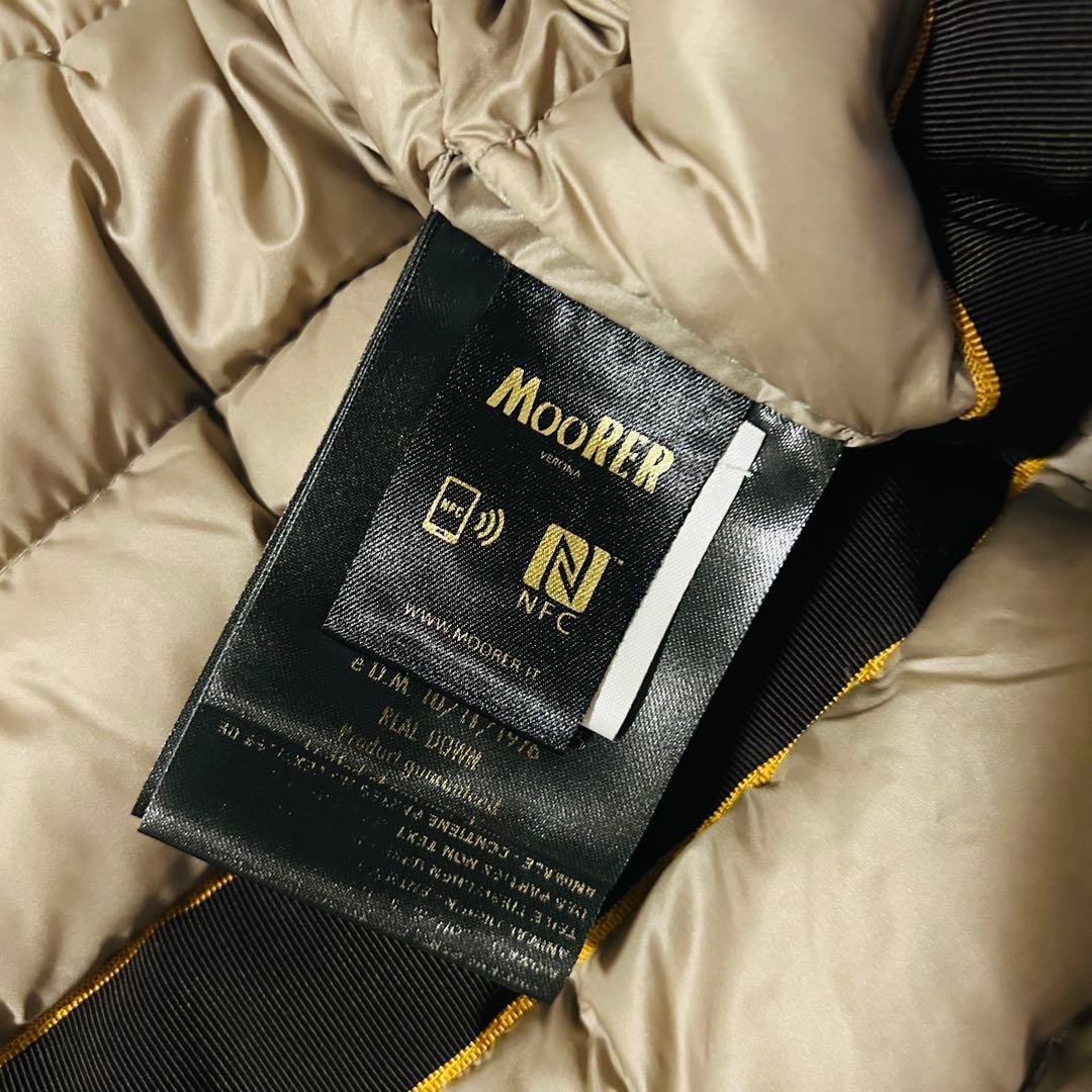 Moorer ベージュ ダウンジャケット　ミドル丈　美品　ムーレー