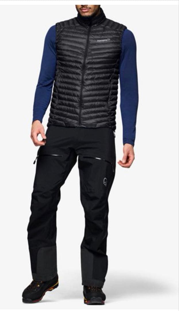 新品ノローナ トロールヴェゲンスーパーライトダウン800ベスト メンズ ベスト