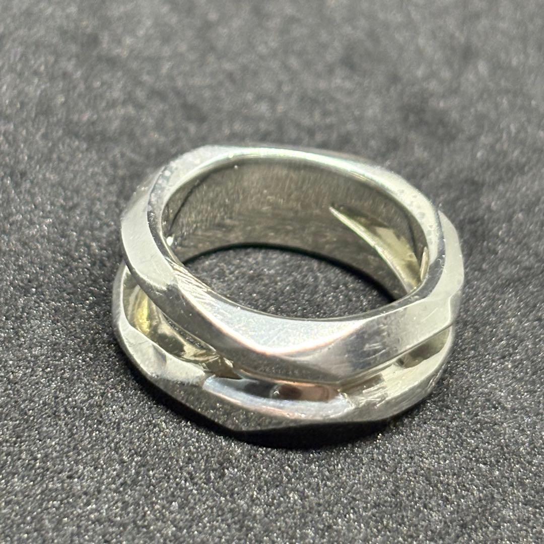 GARNI ツイスト ダブル シルバーリング 17号 幅広 メンズ ガルニ