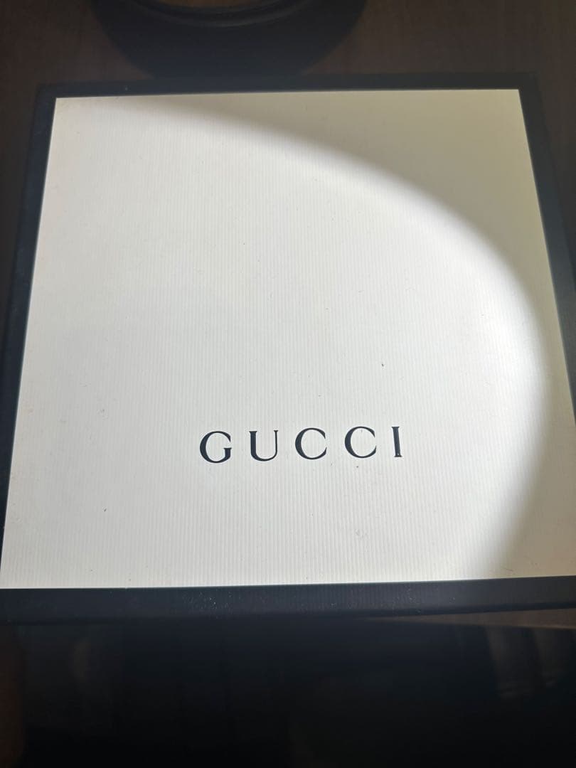 GUCCI ブラックレザーベルト GGロゴ