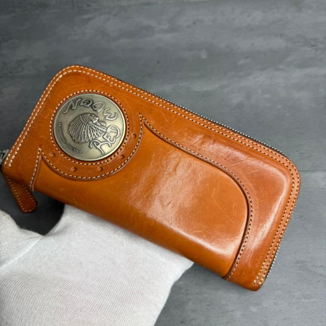 ★美品★REDMOON ラウンドジップ 長財布 51mm ビッグコンチョ