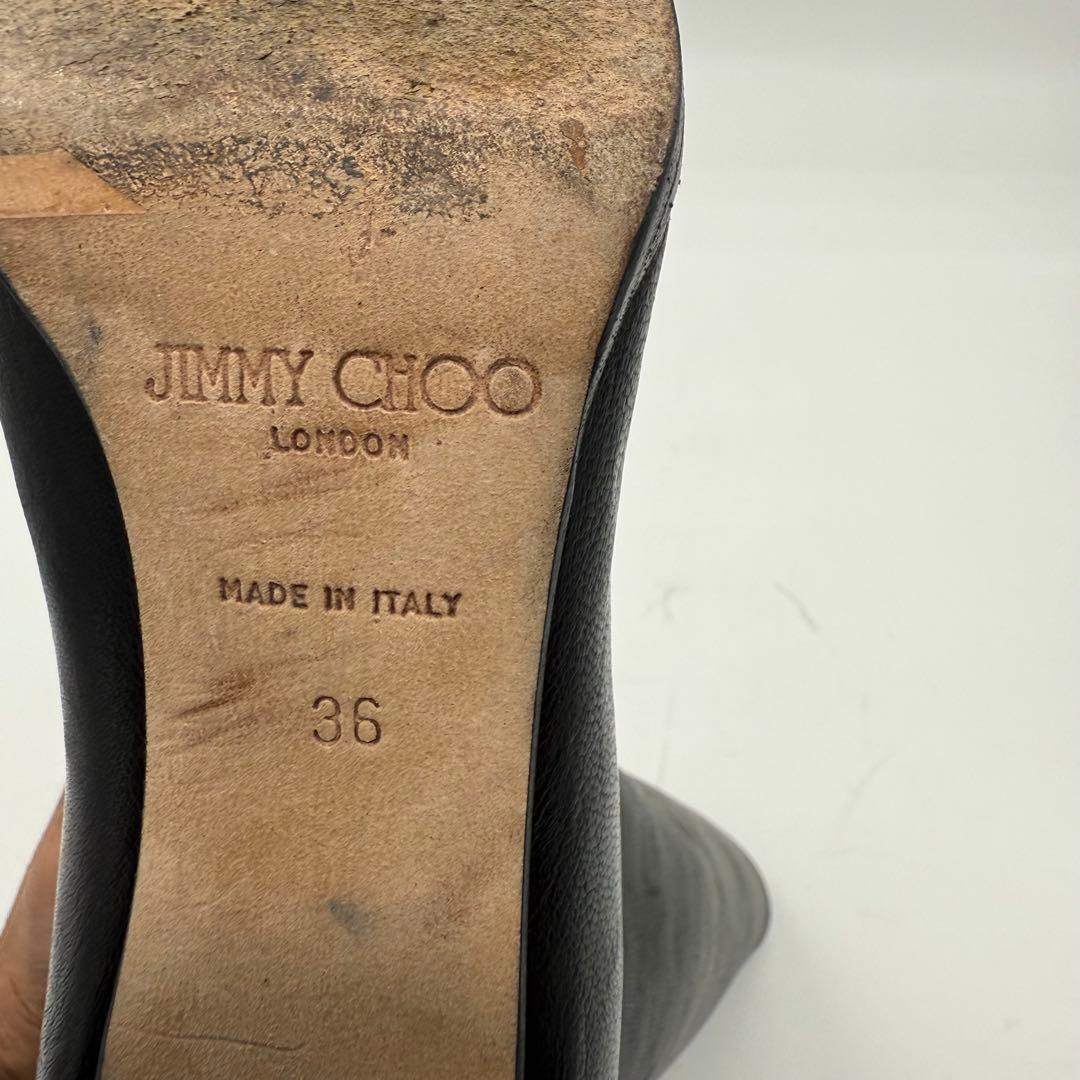 【美品】柔らかレザー ジミーチュウ レディース ロングブーツ ヒール