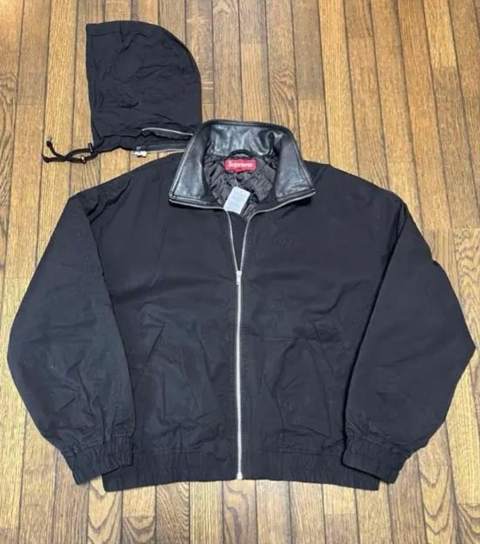 Supreme Leather Collar Utility Jacket M黒