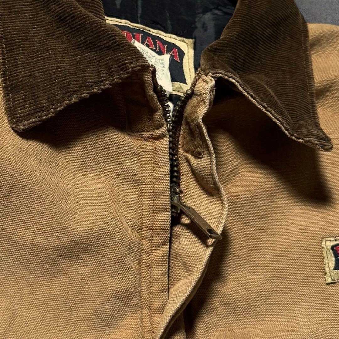 2304古着90年代USA製INDIANAダックジャケット短丈TALONジッパー