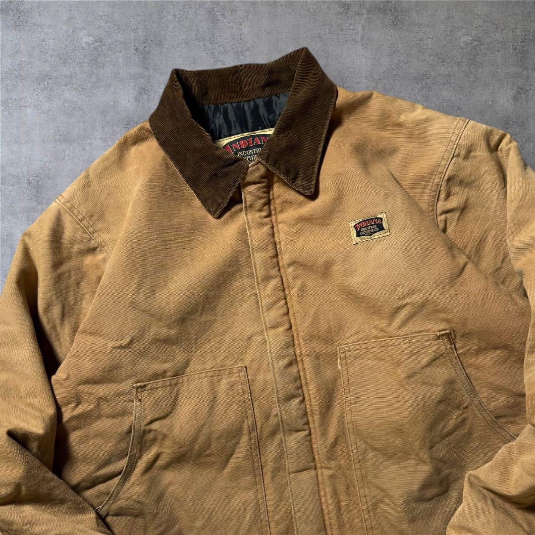 2304古着90年代USA製INDIANAダックジャケット短丈TALONジッパー