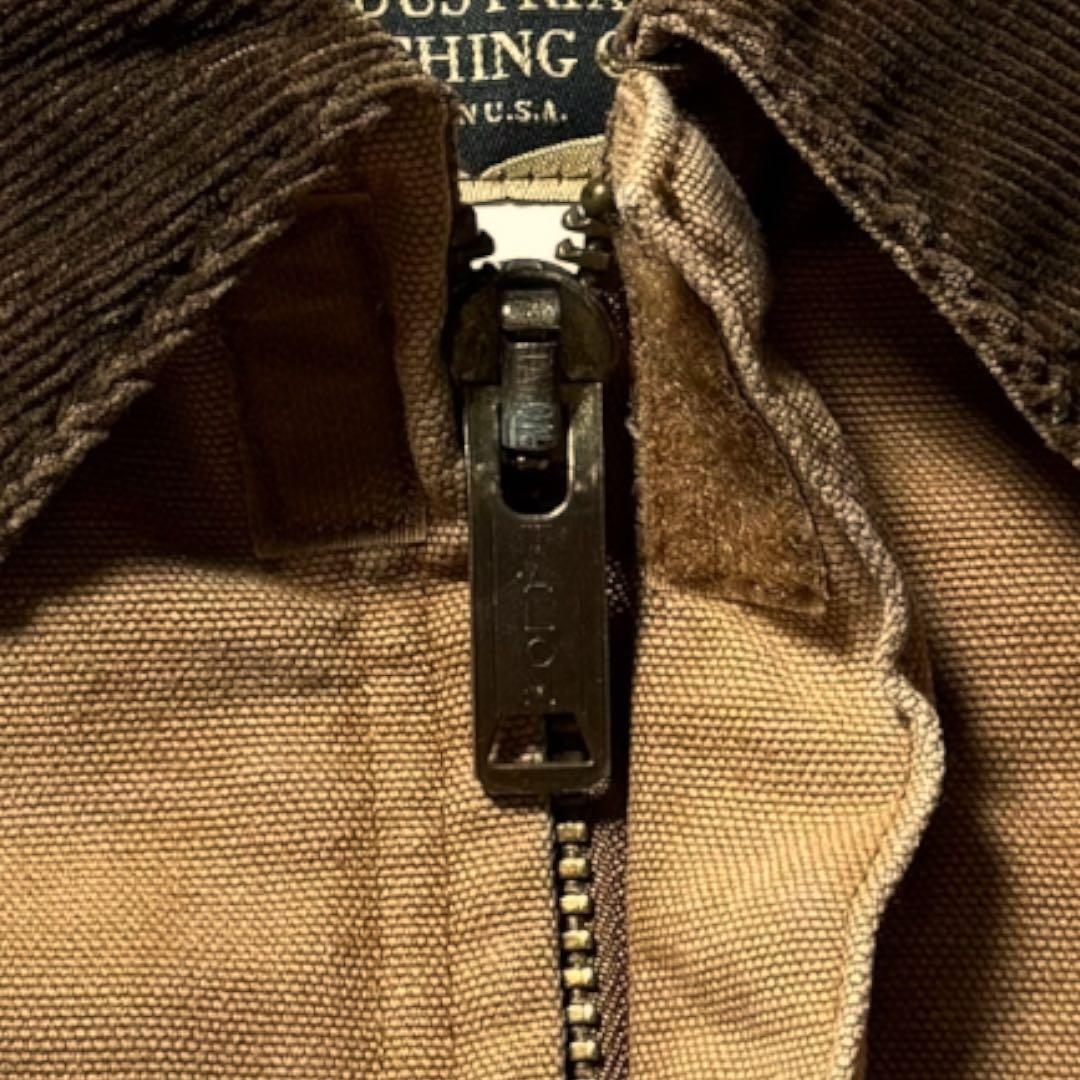 2304古着90年代USA製INDIANAダックジャケット短丈TALONジッパー