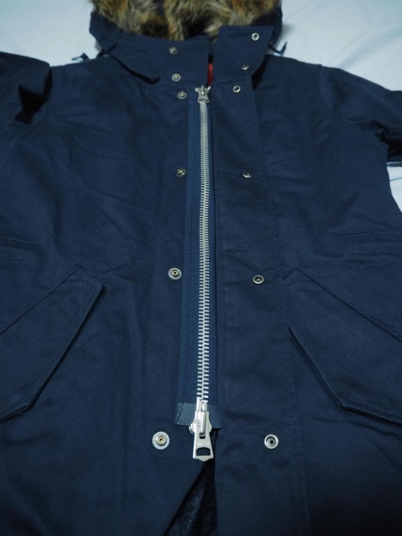 FRED PERRY フレッドペリー ダークネイビー モッズコート フード付美品