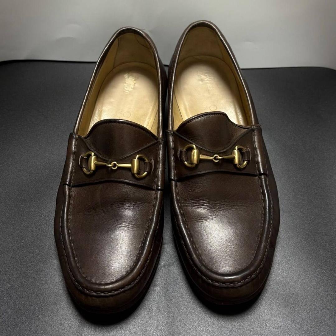 グッチ GUCCI ローファー ホース ビット レザー 35.5 22.5cm