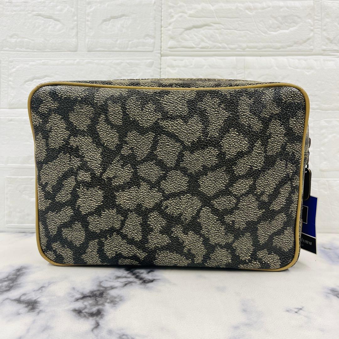 【未使用】イヴサンローラン ボストンバッグ 総柄 大容量 ポーチ付き 極美品