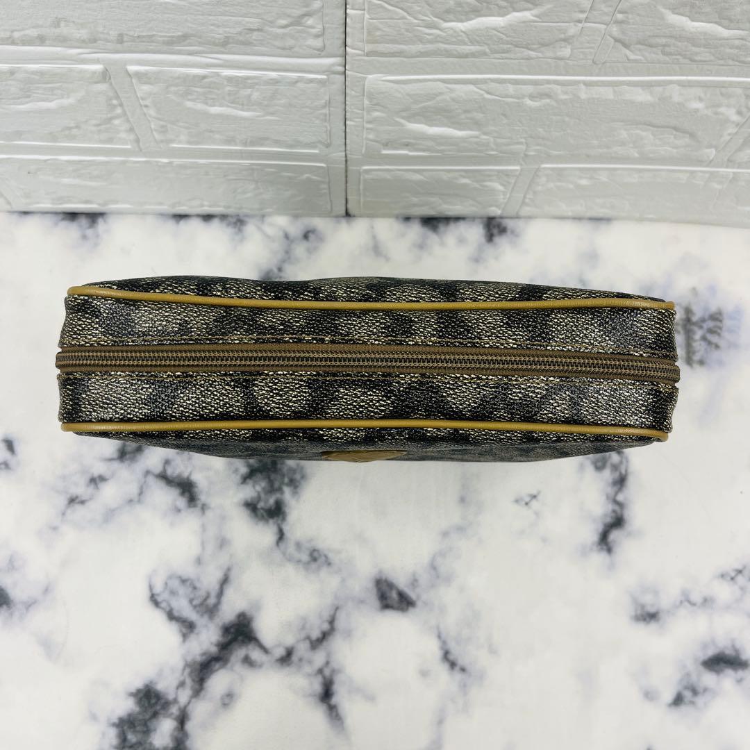 【未使用】イヴサンローラン ボストンバッグ 総柄 大容量 ポーチ付き 極美品