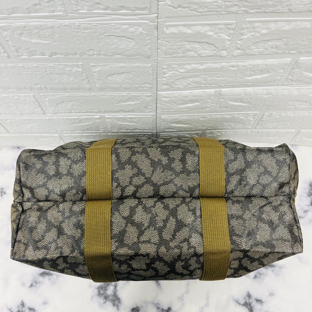 【未使用】イヴサンローラン ボストンバッグ 総柄 大容量 ポーチ付き 極美品