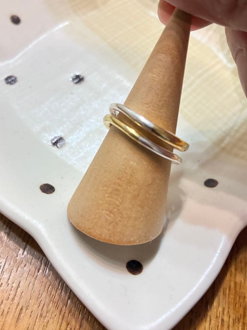 はやしさま専用　値下げ⭐︎ peaujewelryゴールド シルバー リング13号