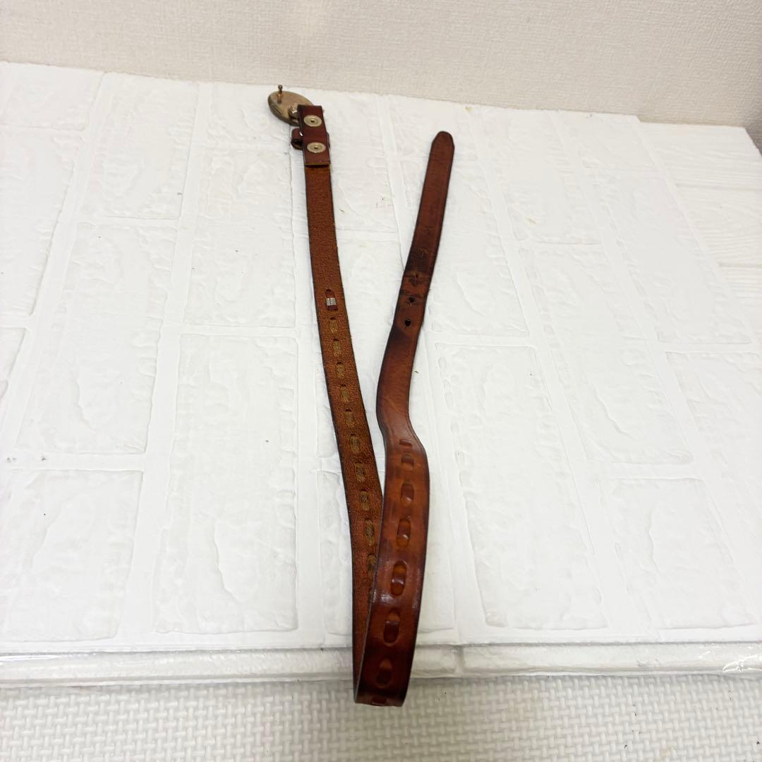 DSQUARED2 ロゴバックル　ブラウンレザーベルト