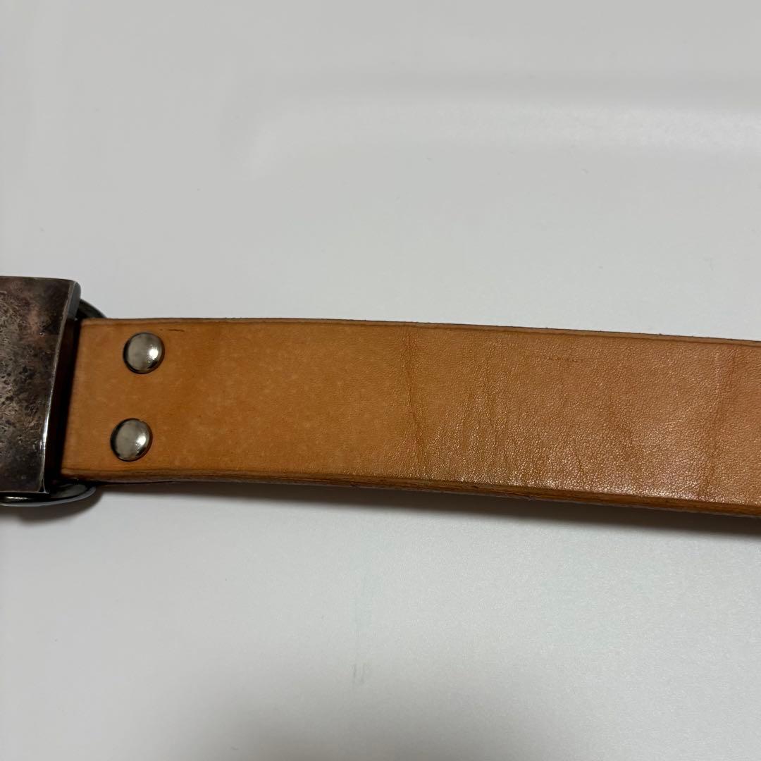 STUDIO D'ARTISAN 平打ちベルト　ナチュラル34インチ