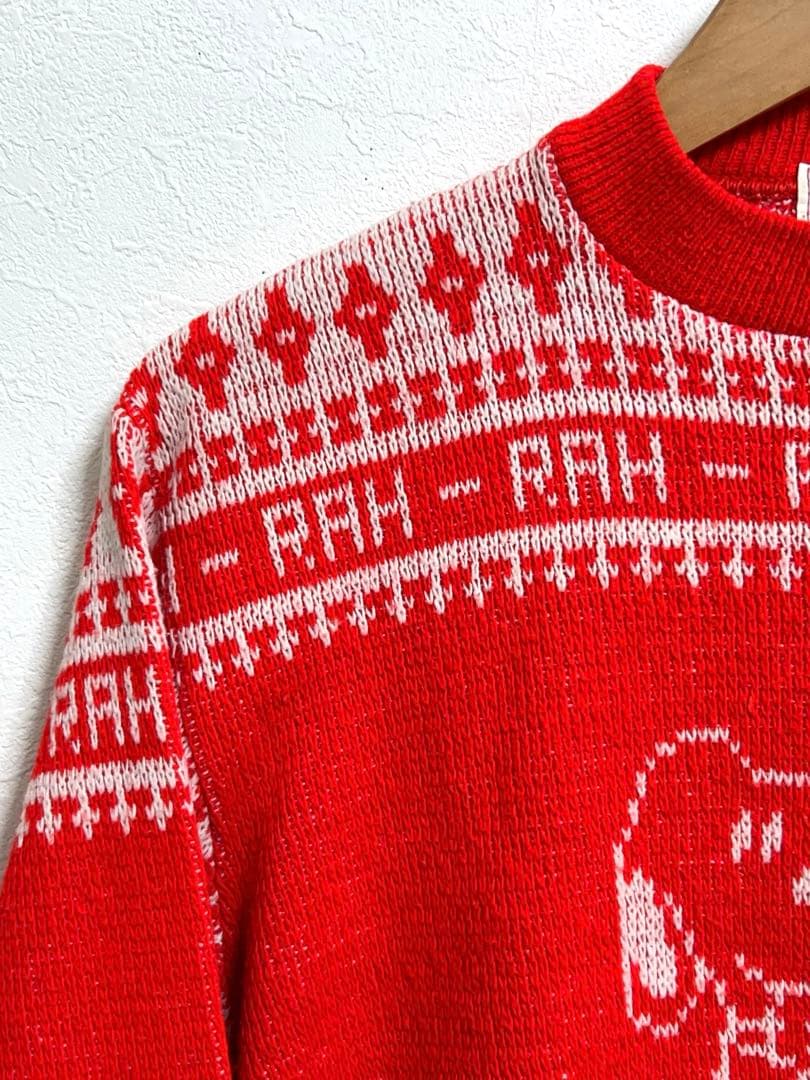 70s ARROW スヌーピー ジャガード アクリル ニットセーター レアカラー