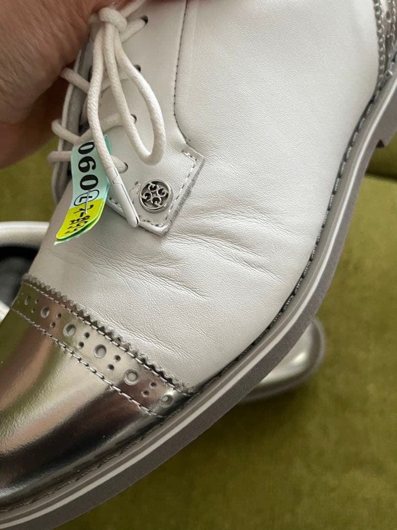 【hana】ゴルフシューズ ホワイト/シルバー【ジーフォア】