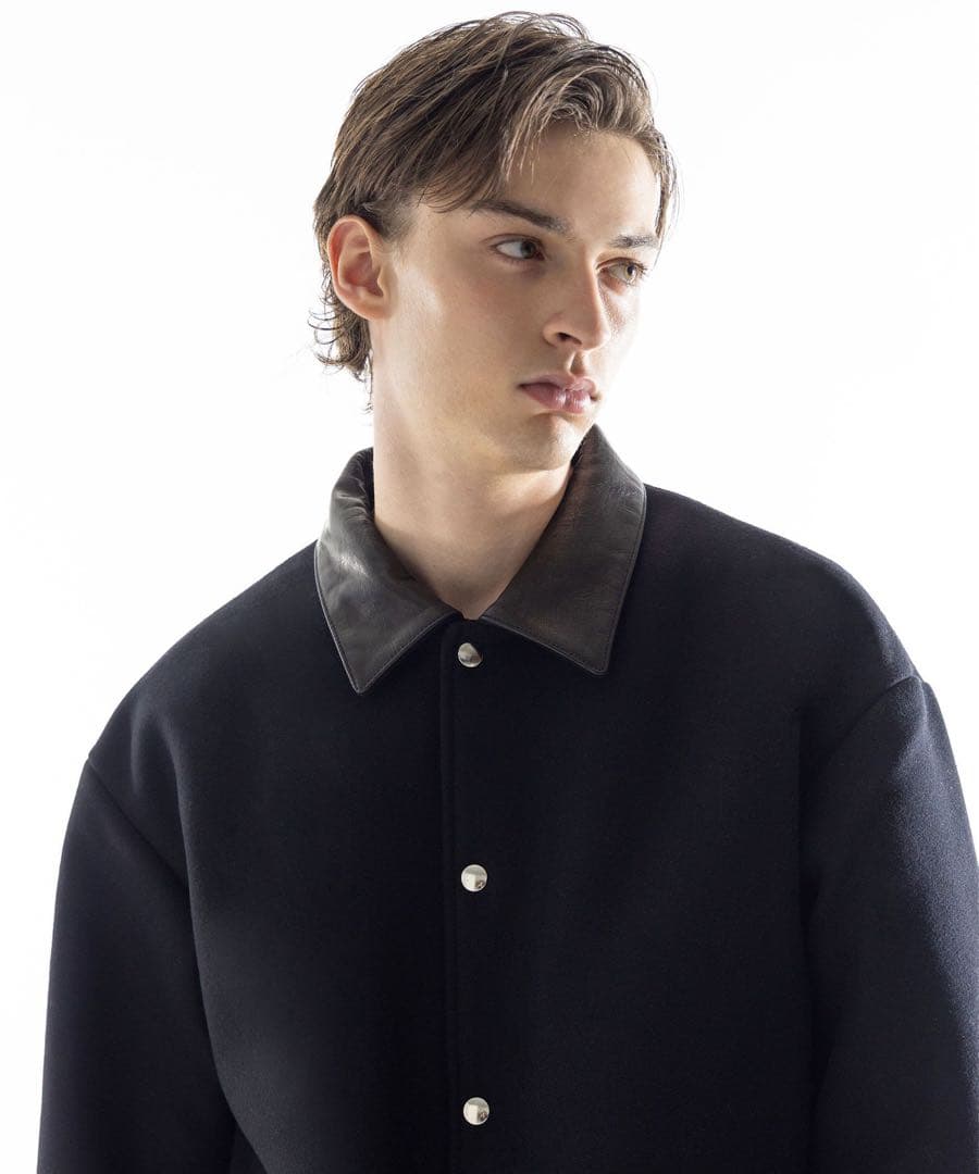 SKOOKUM × monkey time メルトン レザーカラ－ ジャケット