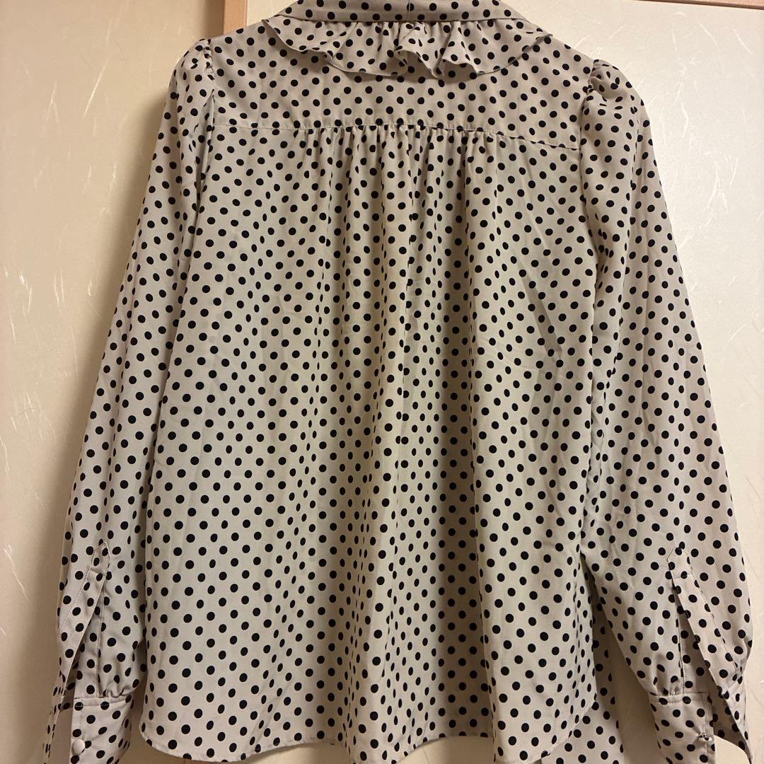 LOULOU WILLOUGHBY ドット柄長袖シャツ