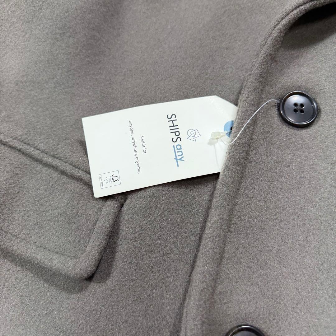 新品タグ付 SHIPSany XL ピュアウールメルトン ダブルチェスターコート