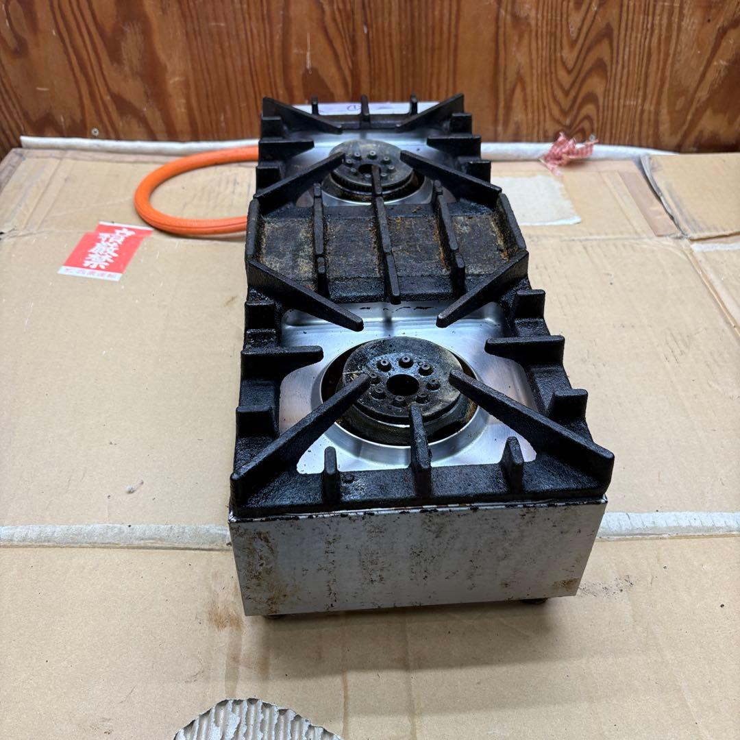 ①山岡金属 LPガス 卓上2口コンロ SK-55G ？200×510×150