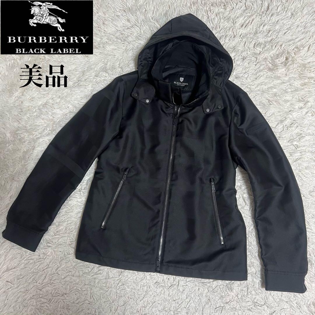 【美品】BURBERRY BLACK LABEL ノバチェック　ナイロンパーカー
