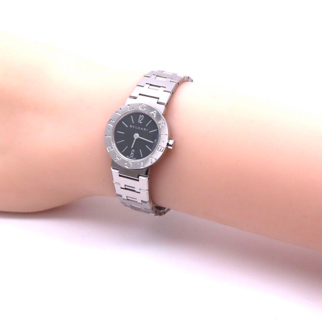 ☆極美品 BB23SS BVLGARI ブルガリ 時計 ブラック レディース