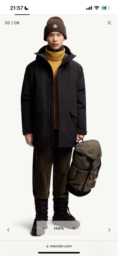 H*K様 定価45万25aw現行Livradois ミドル丈ダウンモンクレール