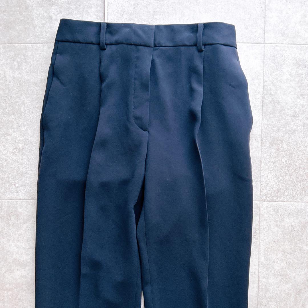 極美品✨ PLST トリアセブランド ノーカラー セットアップ 紺 M 2023