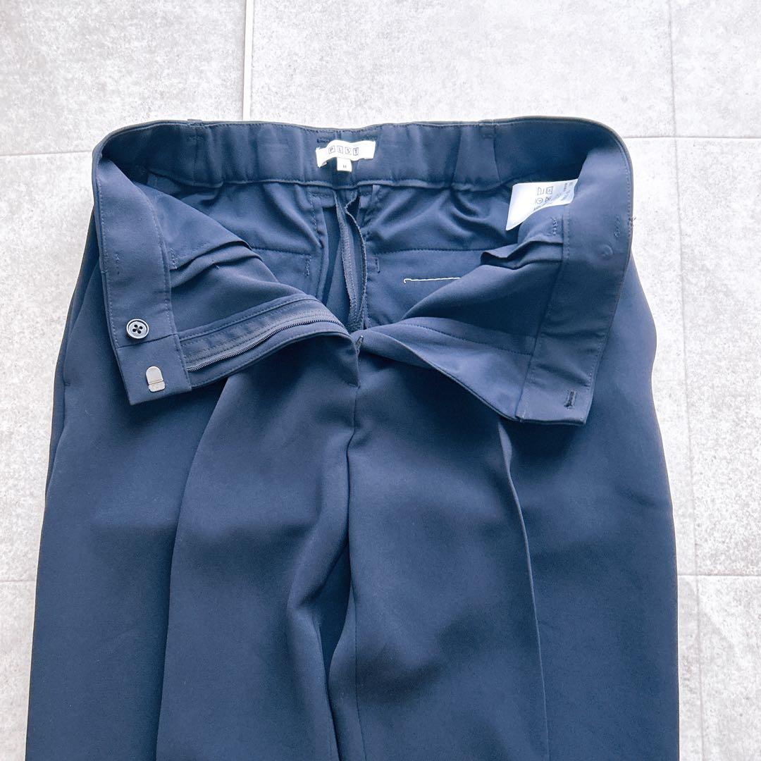 極美品✨ PLST トリアセブランド ノーカラー セットアップ 紺 M 2023