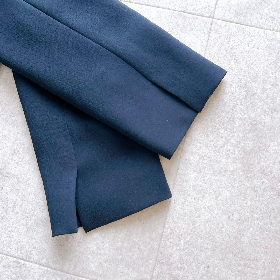 極美品✨ PLST トリアセブランド ノーカラー セットアップ 紺 M 2023