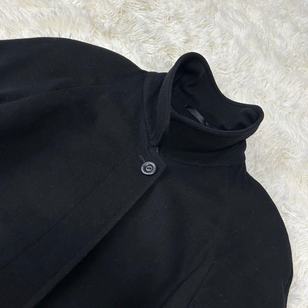 【極美品/M】バーバリー チェスターコート アウター カシミヤ Aライン 黒